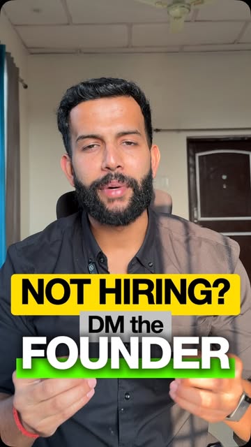 Not hiring? DM the founder